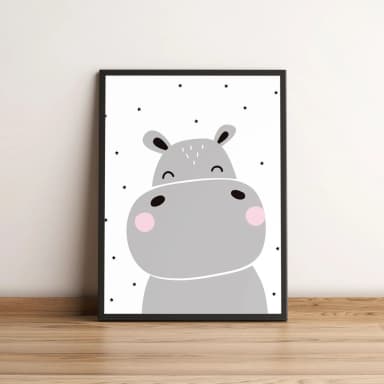 Quadro Infantil de Hipopótamo 386