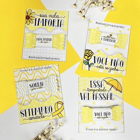 Card com Bala Setembro Amarelo