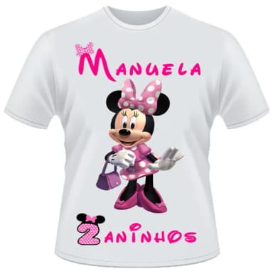 Camiseta Minnie rosa