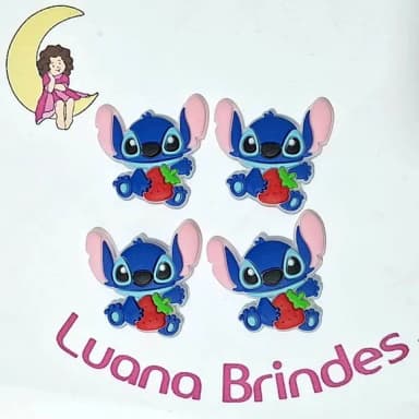 Aplique Stitch 3,5cm Emborrachado Pacote com 6 Unidades