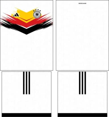 Arte Vetor Camisa Alemanha Branca Concept 2025