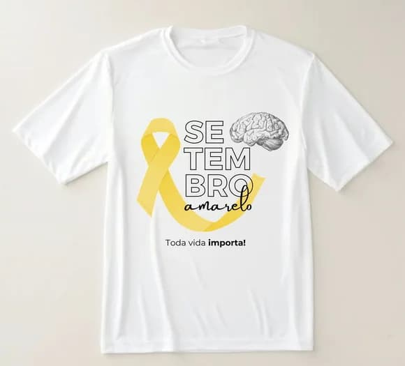 Camiseta Setembro Amarelo Toda Vida Importa