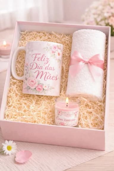 Kit Bem Estar ( Caneca + Vela de 70 Gr + Toalha Sublimada)