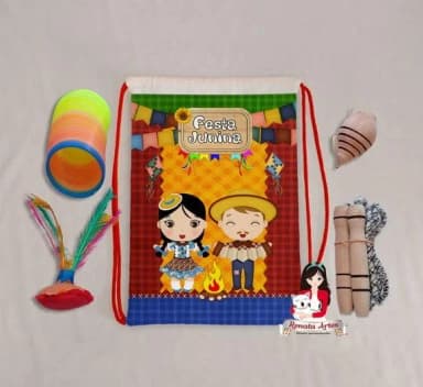 Mochila Boa Infância Tema Festa Junina