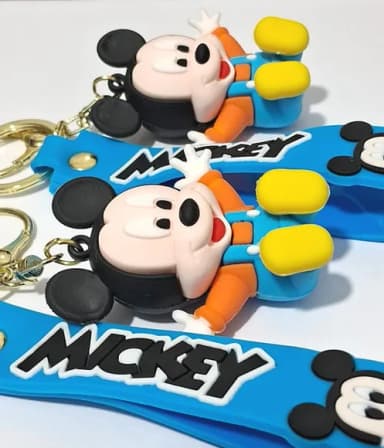 Chaveiro Mickey Mouse 3d Emborrachado Pacote com 2 Unidades