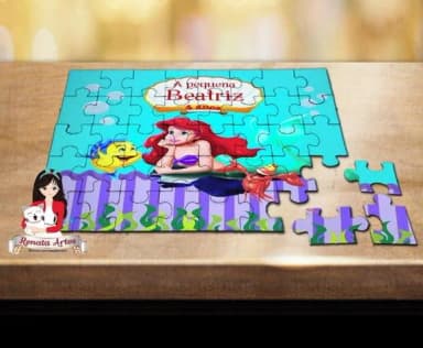Quebra Cabeça Personalizado a Pequena Sereia Ariel