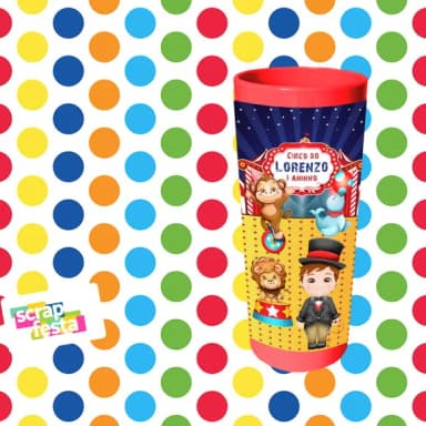 50 Copos Long Drink Personalizado Festa Circo