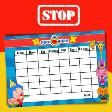 Jogo do Stop ( Conhecido Como Adedanha)