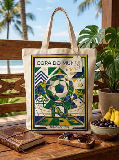 Ecobag Edição Limitada Copa Bola Jogadores