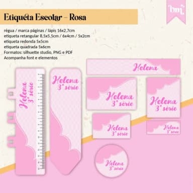 60 Etiquetas Rosa