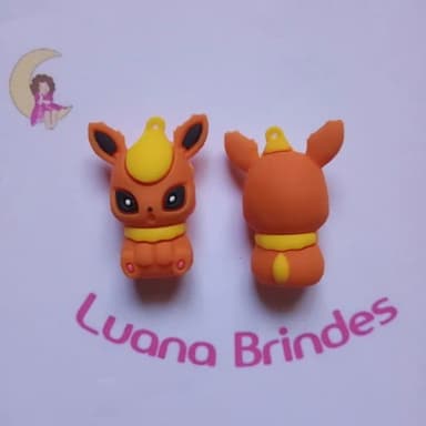 Pingente Pokémon Charmander Emborrachado 5cm Pct 2 Unidades