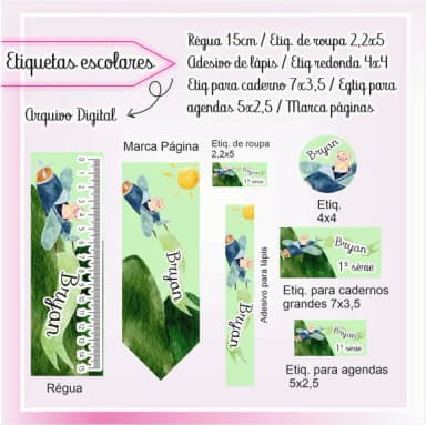 60 Etiquetas Escolares