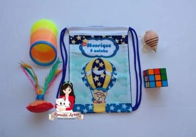 Mochila Brinquedos Retrô Tema do Urso Baloeiro