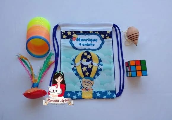 Mochila Brinquedos Retrô Tema do Urso Baloeiro