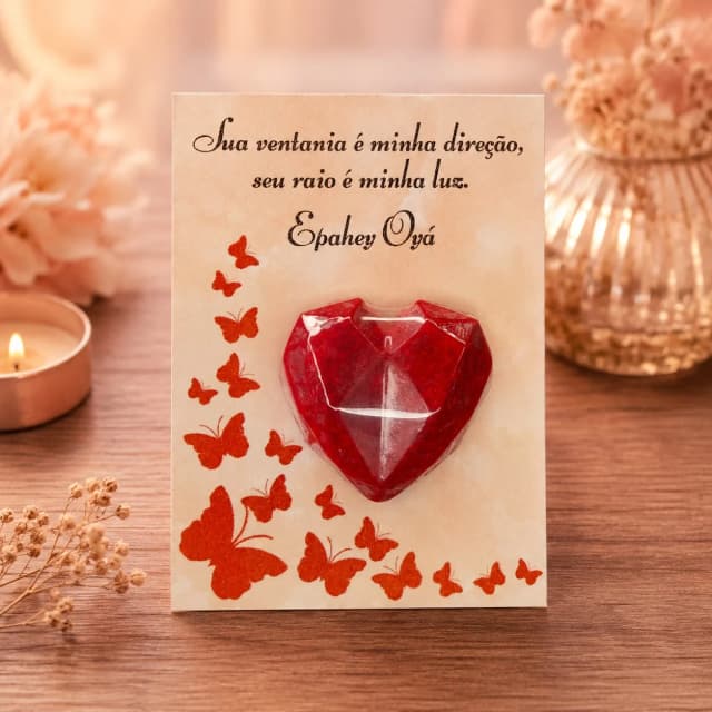 20 UNIDADES Mini Sabonete Coração Diamante no Card  Lembrancinhas Oyá