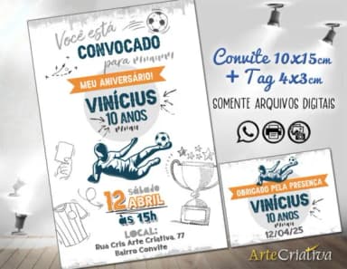 Convite Digital C/tag Futebol 4