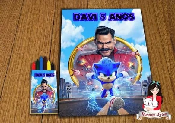 Revista de Colorir c/ Giz Sonic Fime 2020
