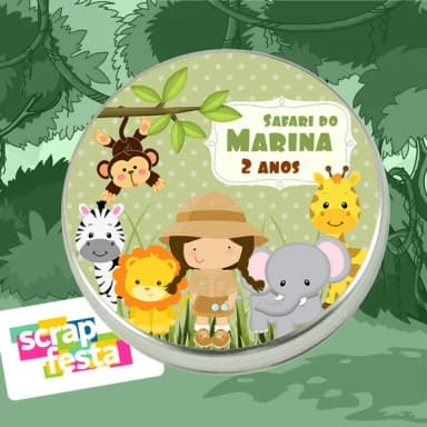 Latinhas Personalizada Festa Safari