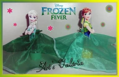 Tubete Frozen Fever Saia Organza Cristal - Valor Unitário