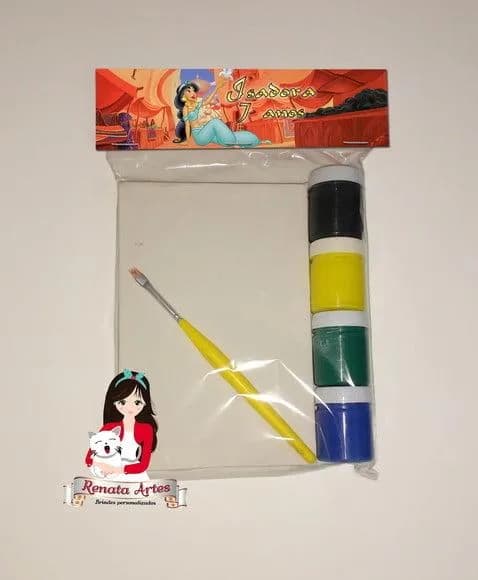 Kit Pintura Personalizado Princesa Jasmine