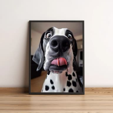 Quadro Cachorro Divertido com Língua de Fora 2667