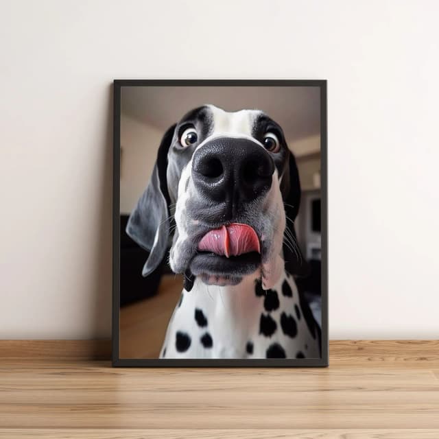 Quadro Cachorro Divertido com Língua de Fora 2667