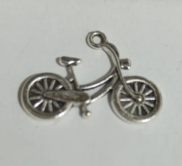 Pingente Bicicleta Niquel Velhecido - Pacote com 10 Unidades