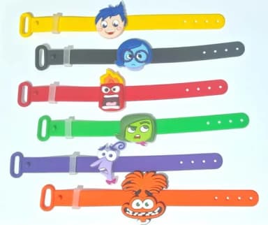 Pulseira Divertidamente Emborrachado 19cm Pct 6 Unidade