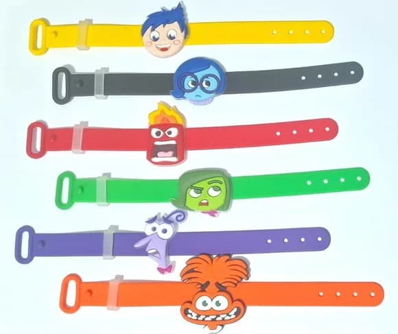 Pulseira Divertidamente Emborrachado 19cm Pct 6 Unidade
