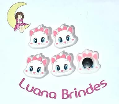 Pins de Crocs Gatinha Marie Flourescente Pacote com 5 Unidad