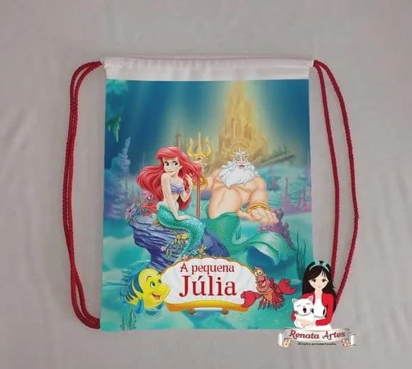 Mochilinha Pequena Sereia Ariel