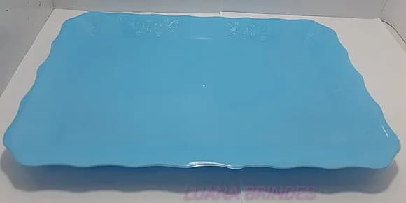 Bandeja Média Azul de plástico - 30cm - 1 unidade.