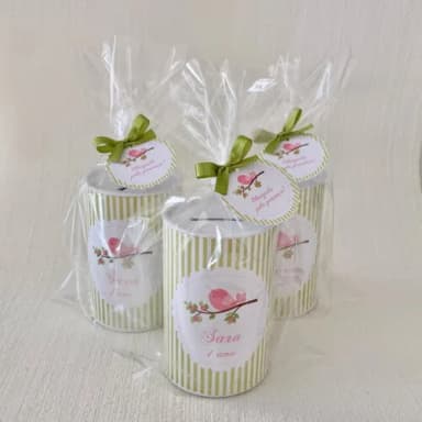 10 Cofrinhos Personalizado Jardim Encantado Passarinho