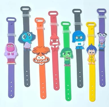 Pulseira Divertidamente Emborrachado 19cm 4 Unidades