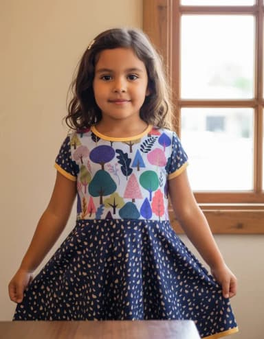 Vestido Infantil Árvores