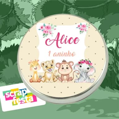 Latinhas Personalizadas Festa Safari Cute