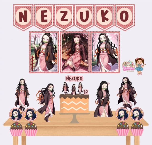 Kit Festa Só Um Bolinho NEZUKO - Decoração de Festa