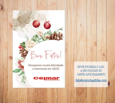 Cartão de Natal personalizado com logo empresa