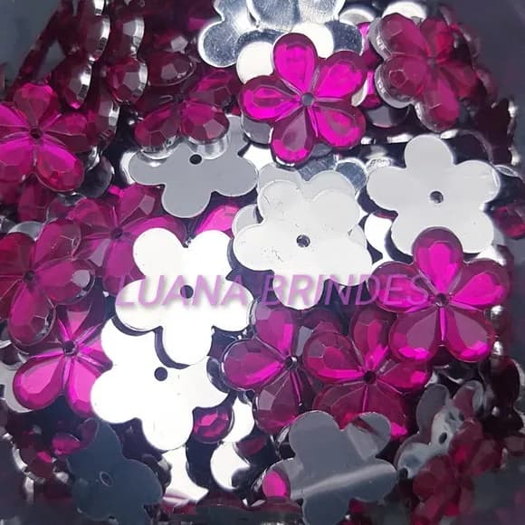 Chaton de Flor Pink - 18mm - pct c/ 100 unidades