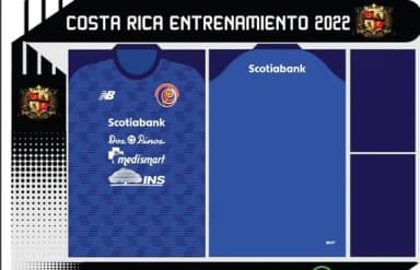 Vetor Da Camisa Costa Rica Treino 2022