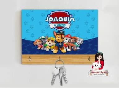 Porta Chaves Patrulha Canina Azul