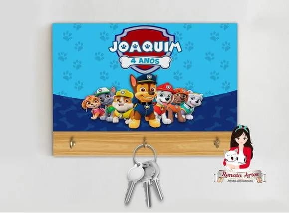 Porta Chaves Patrulha Canina Azul