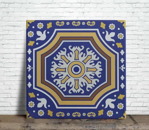 Azulejo 15x15 Português Decorativo com Suporte Brinde