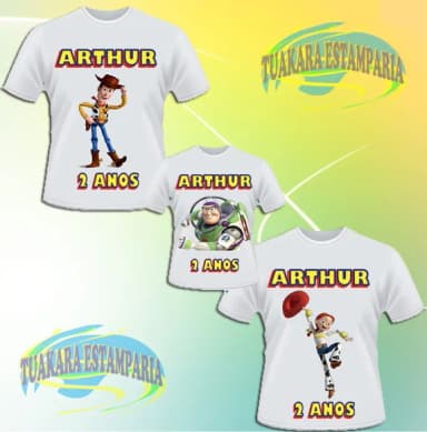 Kit 3 Camisetas - Toy Story