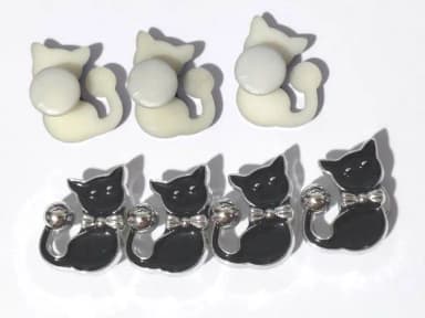 Pins para Crocs de Gatinhos Abs Pacote com 6 Unidades