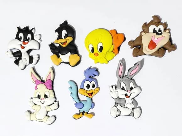 Aplique Baby Looney Tunes Emborrachado Pacote com 7 Unidades