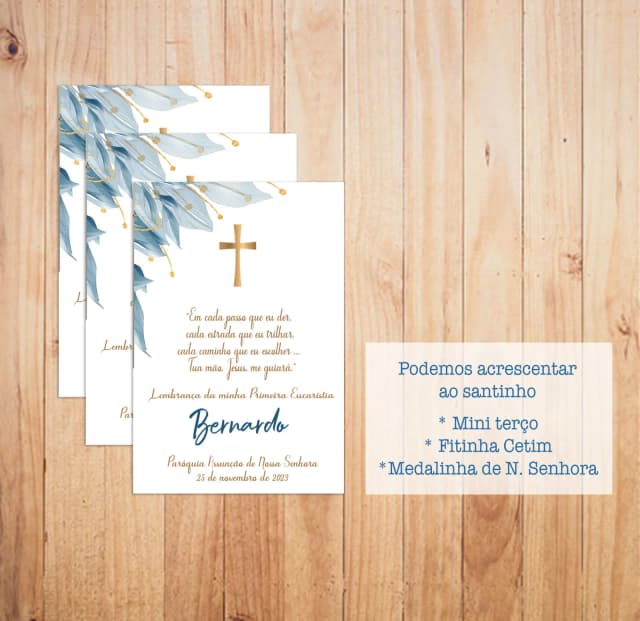 Lembrança Primeira Comunhão - Santinho