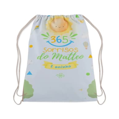Mochilinha Personalizada Minha Primeira Volta ao Sol