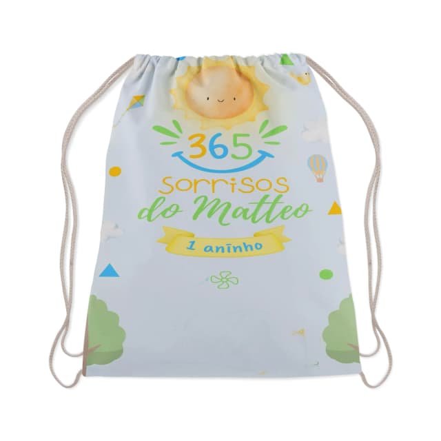 Mochilinha Personalizada Minha Primeira Volta ao Sol