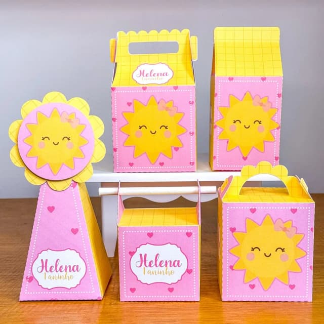 PEGUE E MONTE - Kit Festa RAIO DE SOL MENINA - Decoração de Festa | Lembrancinhas | Aniversário | Personalizados